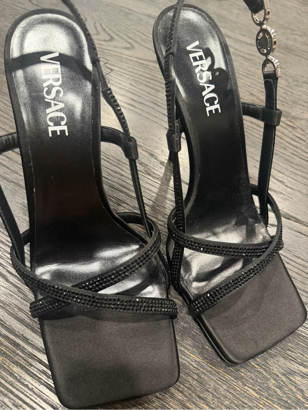Versace Medusa Slingback Sandals - Size 38 1/2